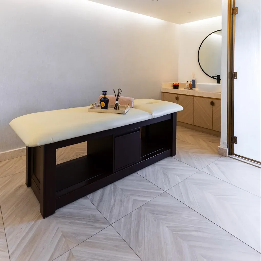 Treatment room interior at Le Pavot Spa, Sheraton Hotel, Al Zahiyah, Abu Dhabi